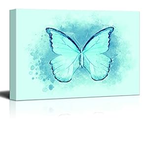 Canvas Wall Art Gorgeous Colorful Butterfly Pictures Home Wall Decorations for Bedroom Living Room Paintings Canvas Prints Framed - 12x18 inches