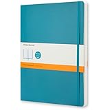 Moleskine Classic Colored Notebook, Large, Ruled, Underwater Blue, Soft Cover (5 x 8.25)