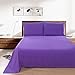 Lullabi Linen 100% Brushed Soft Microfiber Bed Sheet Set, Fitted & Flat Sheet & Pillowcases, Cozy Comfortable, Wrinkle, Fade, Stain Resistant, Deep Pockets (Purple, Full)