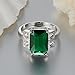 Psiroy 925 Sterling Silver 5.5cttw Created Emerald Filled Ring