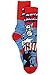 Marvel Avengers Spider-Man Iron Man Captain America Boy's 3 pack Crew Socks Set (Shoe: 10-4 (Sock: 6-8), Blue/Red)