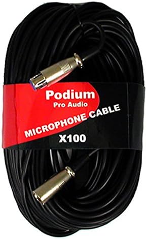 Podium Pro X100 100' Pro Audio Mic / Microphone Cable Male XLR Jack to Female XLR Jack