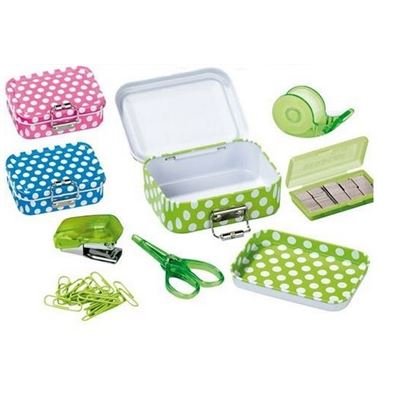 moses 1 x Metal Box Stationery Case