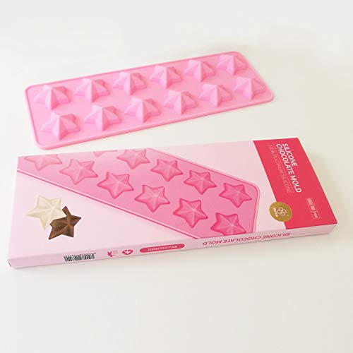 Murong Star Chocolate Mold,Reusable Five Pointed Star Silicone Mold for