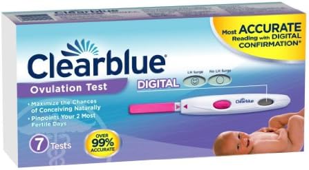 Baby / Child Clearblue Easy Digital Ovulation Test, 7 Count 99% Accurate W/ Complete Result (Packaging May Vary) Infant