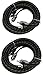 2) Rockford Fosgate RFI-16 16' Ft Twisted 2 Ch RCA Car Audio Signal Cables RFI16
