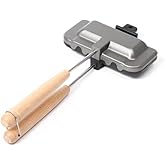 Gaderth Sandwich Maker, Double-Sided Hot Dog Toaster, Nonstick Sandwich Skillet with Removable Handle,Sandwich Baking Pan for Indoor Outdoor Camping Home Kitchen Breakfast