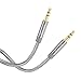 AuxLink MetaSeries AUX Cable Cord OFC Wire w/Aluminium Shielding Nylon Braided 1/8 Male to Male Auxiliary Ultra-Small 3.5mm Audio Cable for Car Headphones Phones Speakers Home Stereos More (4ft/1.2m)