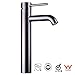 Aquaterior Bathroom Vessel Sink Faucet 12 inch Single Handle One Hole Stainless Steel Faucet with Water Supply Hose Matte Black (CUPC NSF CEC)