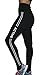 Dona Michi Women Yoga Running Sport Pants High Waist Cropped Legging Fitness Trouser_Black