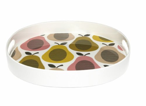 Orla Kiely Melamine Rounded Edge Tray - Giant Pear/Candy Floss