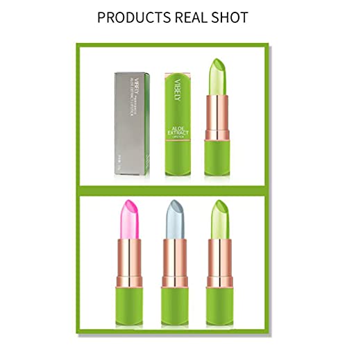 Skynest 3 Pack Aloe Vera Lipstick, Long Lasting Nutritious Lip Balm