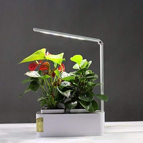 Fotcus - Multifunctional Smart Indoor Herb Gardening Planter Kit Herb Hydroponic Growing Pot System Adjustable LED Desk Reading Lamp - (Color: UK Plus)