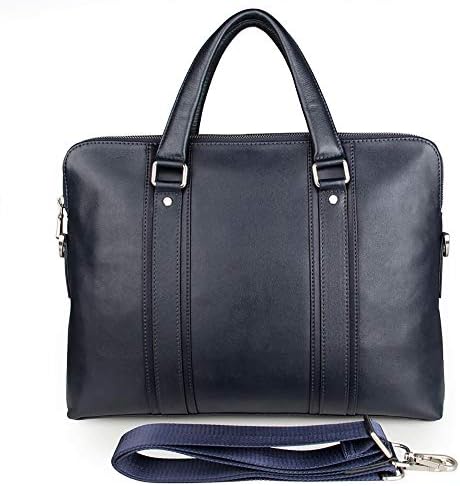 LXYFC Genuine Leather Briefcase with Detachable Adjustable Shoulder Strap - Classic Vintage Business Gentleman's Style Handbag - New Simple Leather Handbag for Work