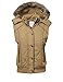 Made by Emma Women's Quilted Puffer Jacket with Detachable Faux Fur Hood