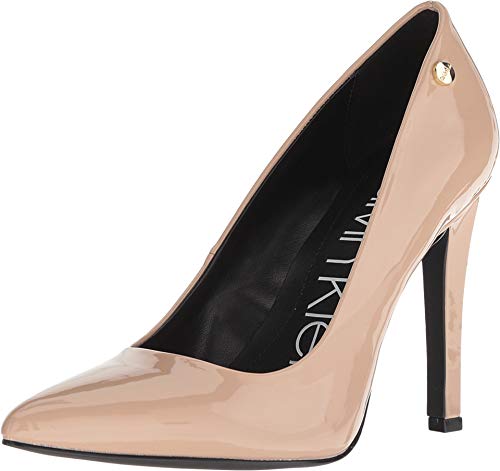 Calvin Klein Women's Brady Pump, Desert Sand Patent, 10 M M US