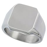 Surgical Stainless Steel Octagon Signet Ring Solid