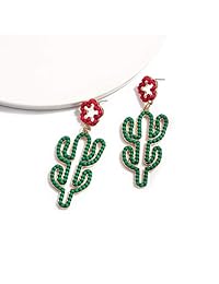 Seni - Pendientes de gota para mujer, hechos a mano, con cuentas de semillas, estilo bohemio