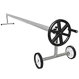 Best Choice Products 21ft Aluminum Inground Swimming Pool Cover Reel w/Hand Crank, Silver