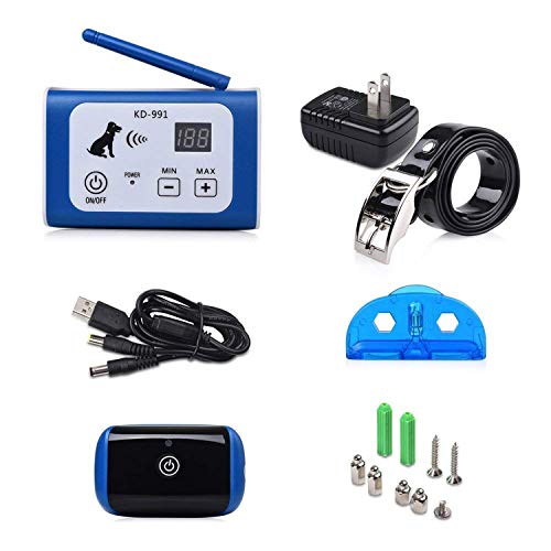Wireless Electric Dog Fence Pet Containment System, Safe and Effective Anti Over Shock Design, Adjustable Control Range Up to 550YD & Display Distance, 1 Collar Receivers Rechargeable Waterproof
