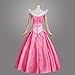 Angelaicos Womens Satin Princess Dress Halloween Cosplay Costume (M, Pink)