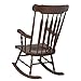 HOMCOM Wooden Baby Nursery Rocking Chair - Dark Brown