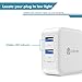 [Upgraded] iClever BoostCube 24W Dual USB Wall Charger with Foldable Plug, SmartID Technology for iPhone 7 / 6S / Plus, iPad Air 2 / mini 3, Galaxy S7 / S6 / Edge, Note 5 & More