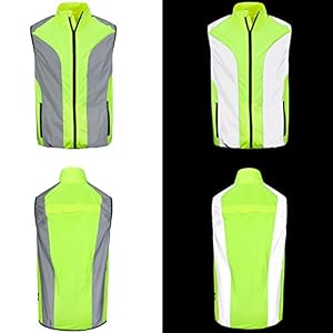 BTR Hi Vis Reflective Cycling & Running Gilet/Vest. Fits Men & Women. High Visibility (Hi Viz) & VERY Reflective Outdoor…