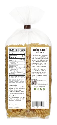 AL DENTE CARBA-NADA FUSILLI, YELLOW, 12 OUNCE