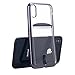 iPhone X Case, Lontect Slim Thin Clear Luxury TPU Black Bumper Case Cover with Card Holder Slot for Apple iPhone X