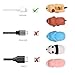 Epessa 5 PCS Cable Bites Animals Cable Buddy for iPhone Cable, Marine Animals|Terrestrial Animals|Dinosaurs and Fish|Animal Bite Cable Protector are Available (Terrestrial Animals)