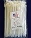 Heavy Duty Cable Zip Ties. Durable strong nylon tie wraps, 120 LB Tensile Strength (9 Inch 100 Pack, White)