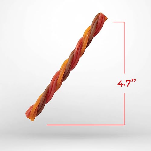 DREAMBONE TRIPLE FLAVOR TWISTIES, 25 COUNT, RAWHIDE-FREE DOG CHEWS MADE WITH REAL BEEF, PORK & CHICKEN, 7.05 OUNCE (PACK OF 1)