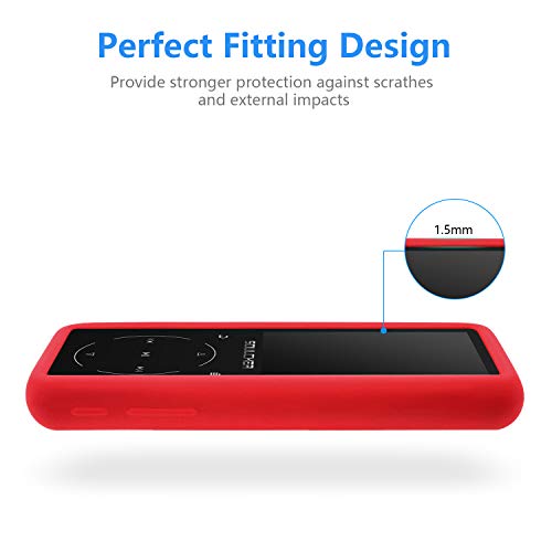 Fromsky Case for Soulcker D16 MP3 Player, Silicone Skin Protective Cover Case (Red)