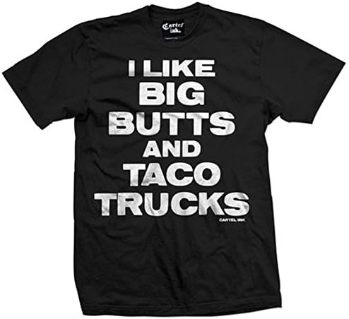 Men's Cartel Ink I Like Big Butts and Taco Trucks T-Shirt Black 3XL