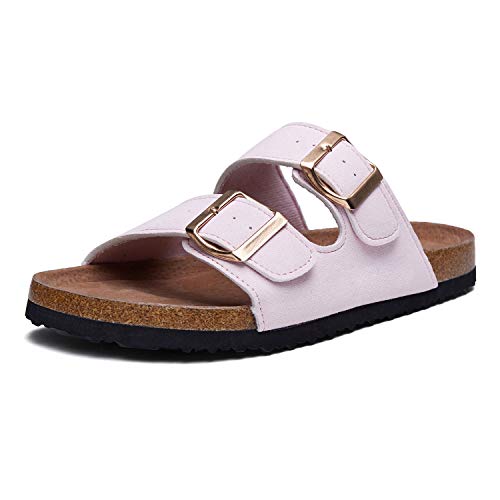 double buckle sandals glitter