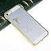 Suppion Transparent Hard Skin Case Cover For IPhone 5 5S (Gold)