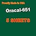 5 Sheets Oracal 651 Permanent, Adhesive Backed, Craft Vinyl Sheets 12"x12" Make Monograms Stickers Decals and Signs (Dark Green)