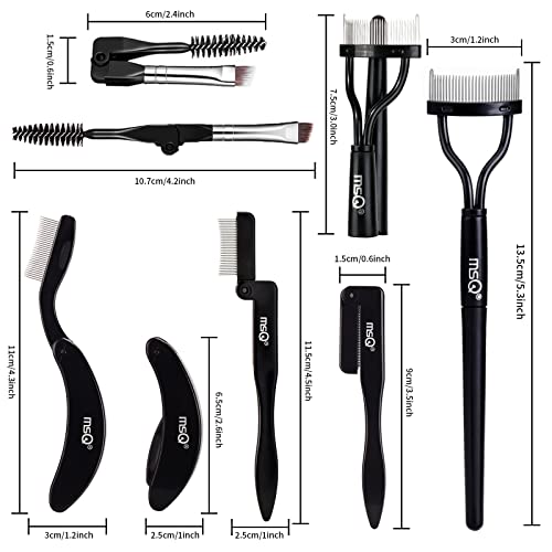 MSQ Eyebrow Brush and Comb Folding Eyelash Brush Eyelash Separator Eye