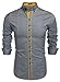 COOFANDY Men's Button Down Dress Shirts Casual Slim Fit Shirts(Gray,M)