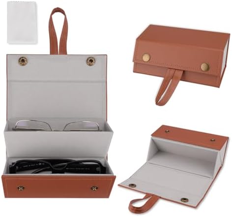 CONTACTS Full Grain Leather Sunglasses Travel Case 3 Slot  display picture 1
