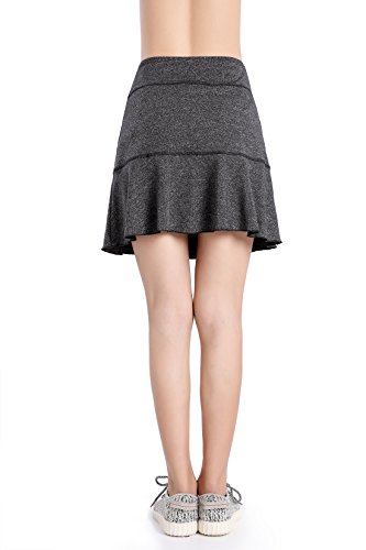 Annjoli Womens Running Golf Skorts Tennis Workout Skirt,for Athletic,Active Clothes (L, Gray .)