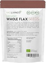 NKD Living Organic Whole Flax Seeds 1kg High Fibre Omega-3 Vegan Non-GMO view 2