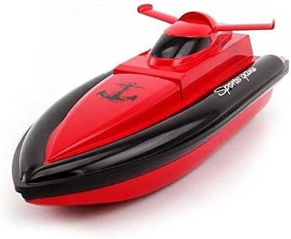 Geburun Electric RC Boat Only Works in Water Remote Control Boat for Gift- Red