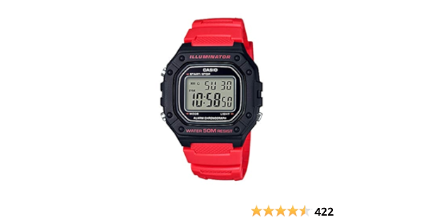 Casio W-218 — Vintage Square Look with 7-year Battery