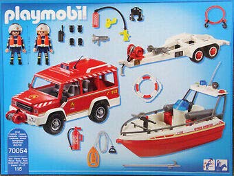 PLAYMOBIL Feuerwehrfahrzeug mit Löschboot – Bild 3
