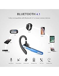 Auriculares Bluetooth para teléfonos móviles, negocios, inalámbricos, Bluetooth v4.2, estéreo, con micrófono de cancelación de ruido para camión, conductor, oficina, compatible con iPad, Samsung, Android, PC.