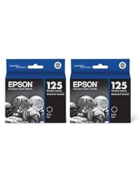 Genuine Epson 125 (T125120) Black Ink Cartridge 2-Pack