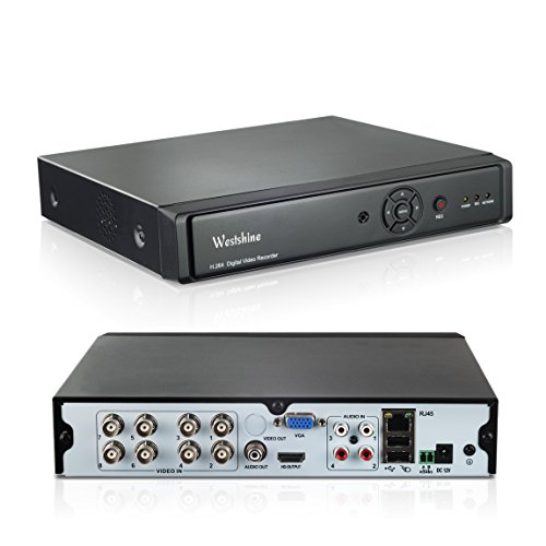 Westshine 8CH 4MP 5-IN-1 Hybrid DVR H.264 25601440P Realtime CCTV Surveillance DVR, Support Onvif, HDMI Output, Motion Detection, Email Alert, Remote Access, P2P Cloud Network, QR Code Scan (NO HDD)