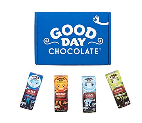 Good Day Chocolate Variety Pack Energy, Sleep, Calm and Probiotic Supplements (4 Pack)